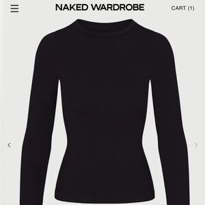 Brand new naked wardrobe long sleeve sculpt shirt in black